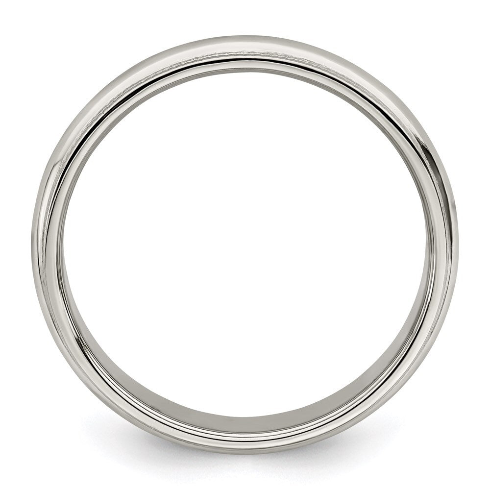 Sterling Silver 4mm Half Round Milgrain Size 9 Band Ring