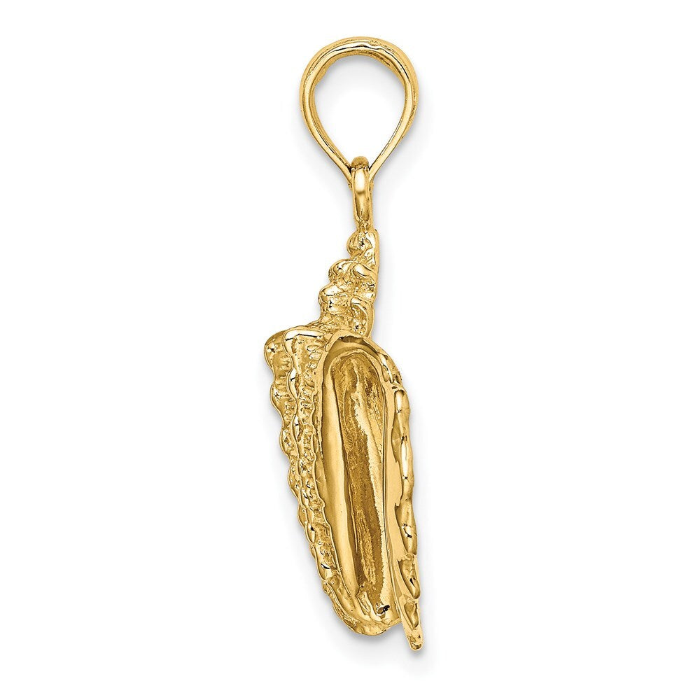 14k Yellow Gold Conch Shell Charm Pendant for Women