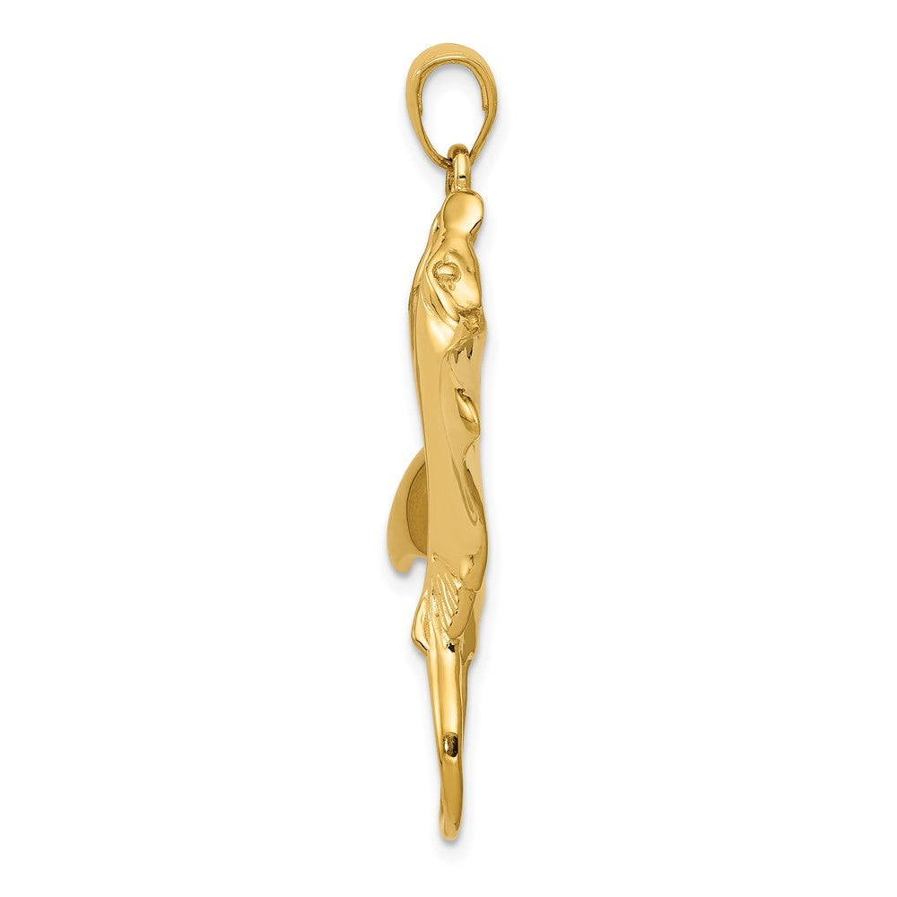 14k Yellow Gold Manta Ray Pendant