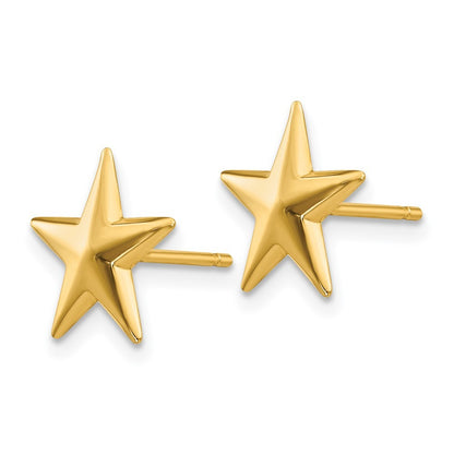 14k Yellow Gold Nautical Star Earrings