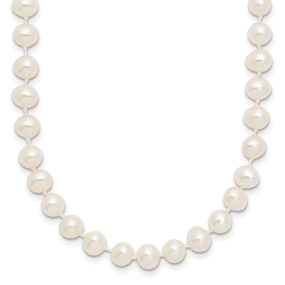 14k Yellow Gold 5-6mm White Freshwater Cultured Pearl 28 inch Necklace