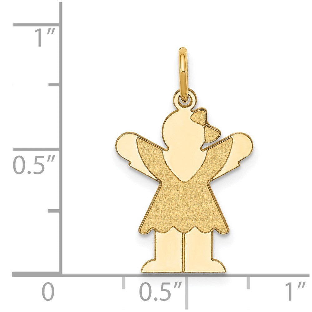 14k Yellow Gold Kid Charm Pendant for Women