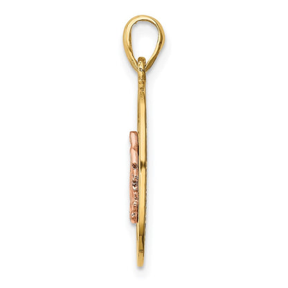 14k Two-tone Gold Our Lady of Guadalupe Pendant for Women