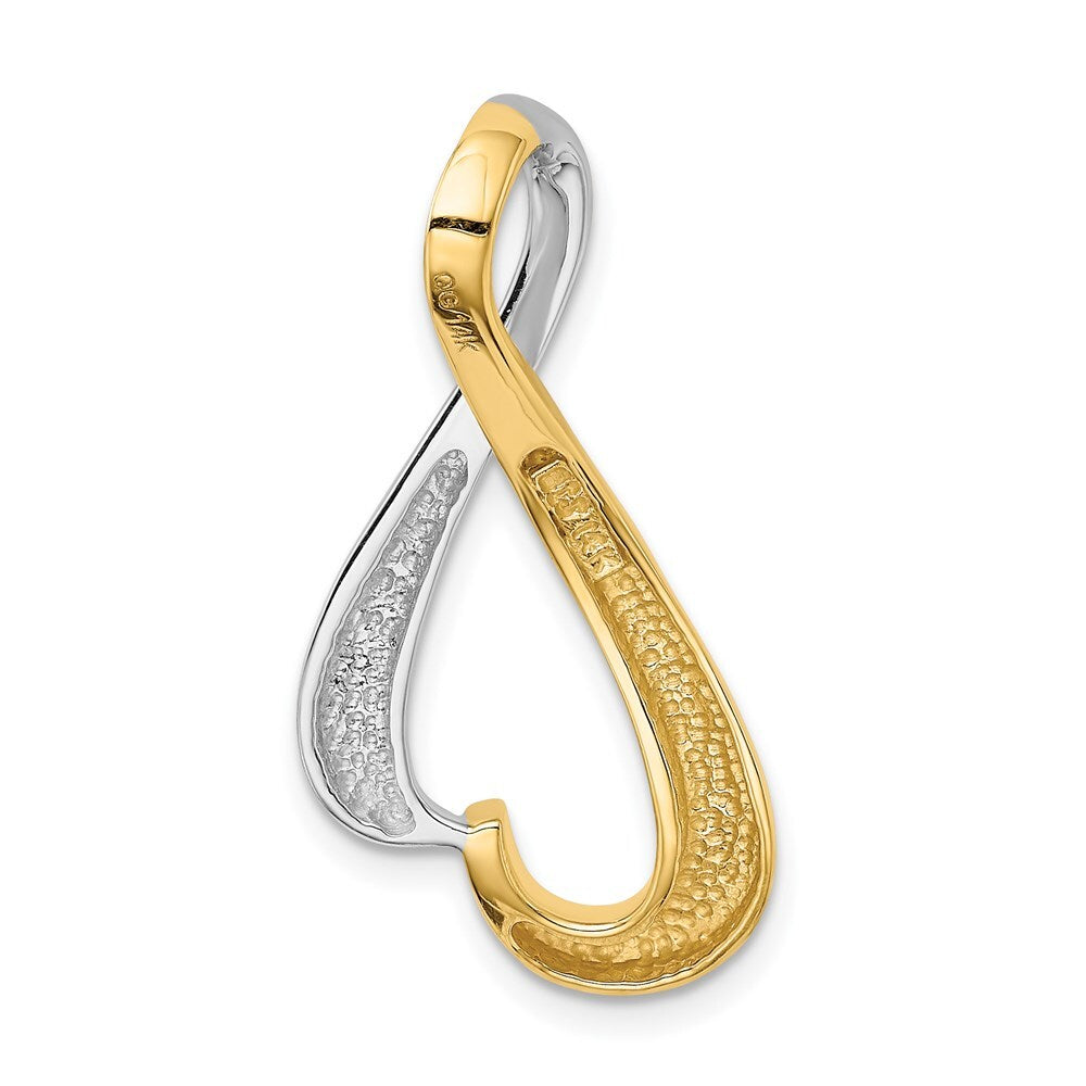 14k Two-tone Gold Slide Pendant for Women