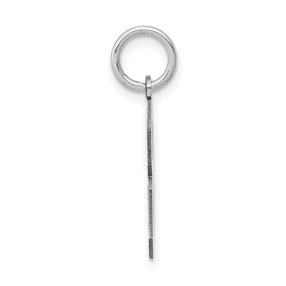 14K White Medium Satin Number 8 Charm