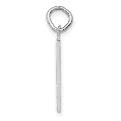 14K White Medium Polished Number 4 Charm