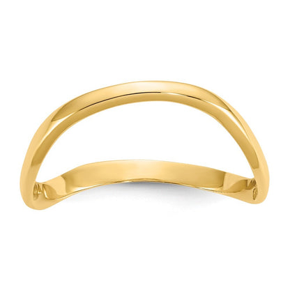 14K Yellow Gold Wave Fashion Thumb Ring