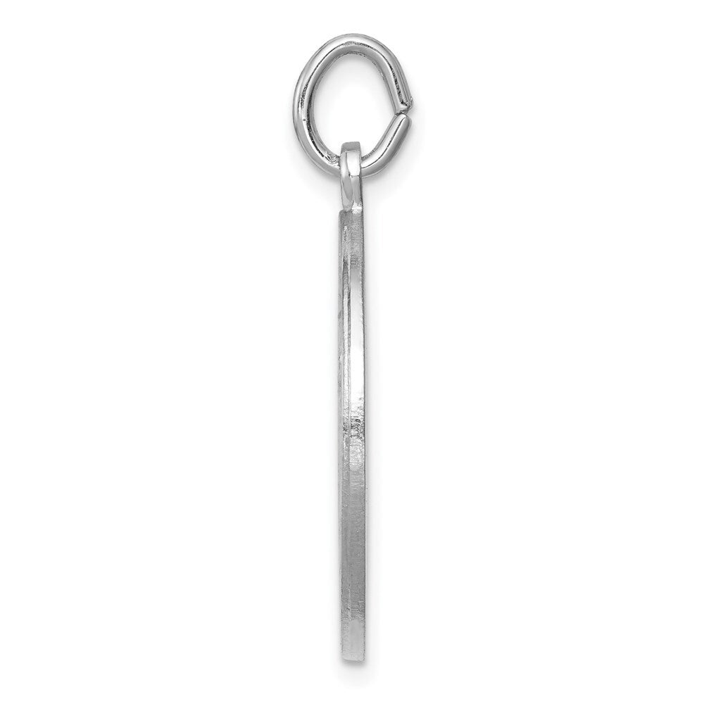 Sterling Silver Rhodium-plated Saint Christopher Medal Pendant