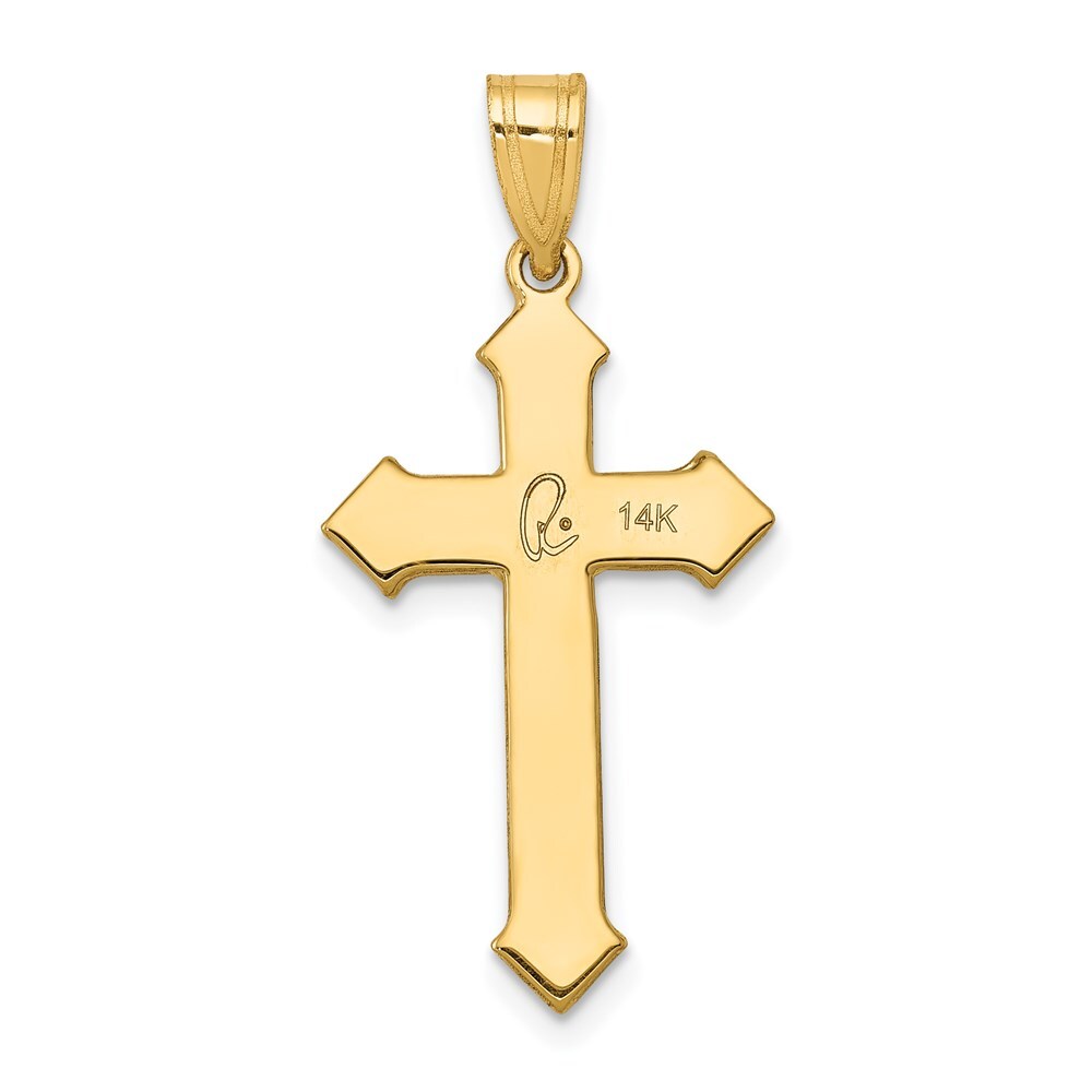 14k Yellow Gold Passion Cross Pendant for Women