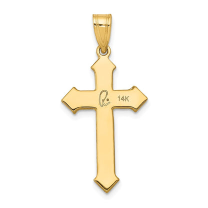 14k Yellow Gold Passion Cross Pendant for Women