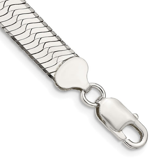 Sterling Silver 8.75mm Magic Herringbone Chain Bracelet