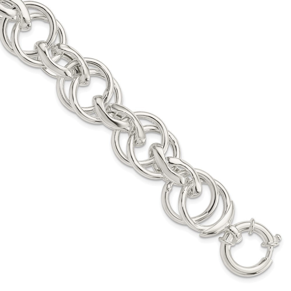 Sterling Silver Polished Fancy Link 8.5 inch Bracelet