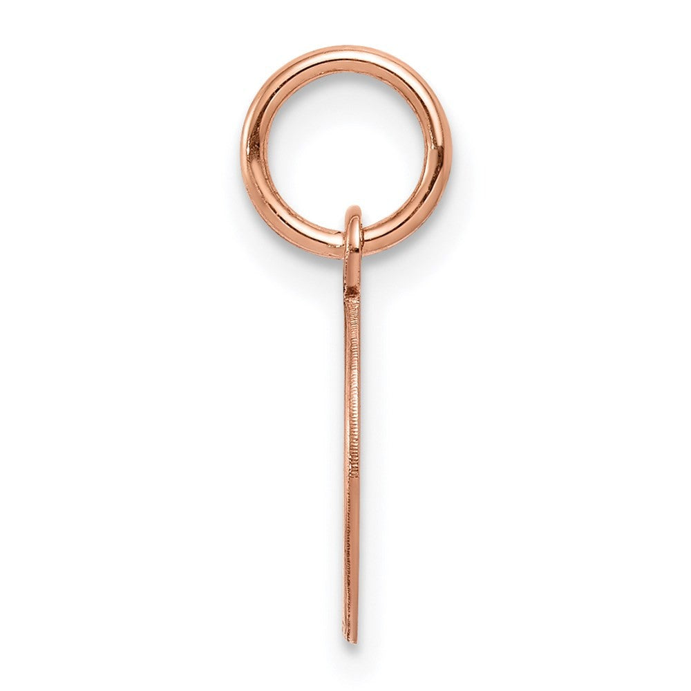 14k Rose Gold Plain .013 Gauge Circular Engraveable Disc Charm Pendant
