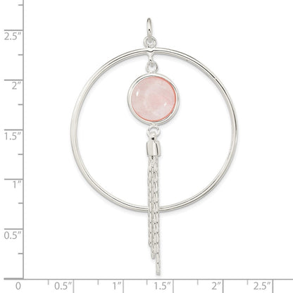 Sterling Silver Polished Dyed Agate Fancy Dangle Pendant