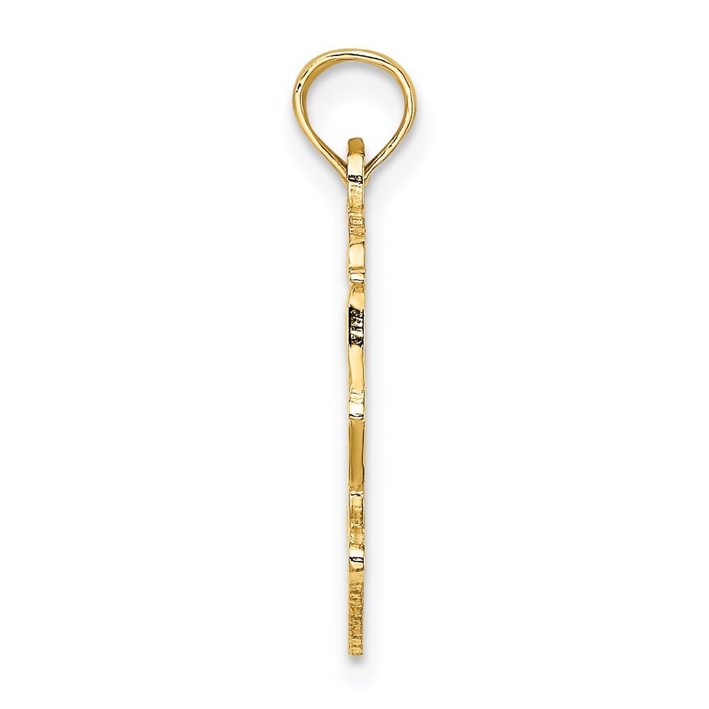 14k Yellow Gold BIG SIS in Heart Charm Pendant for Women
