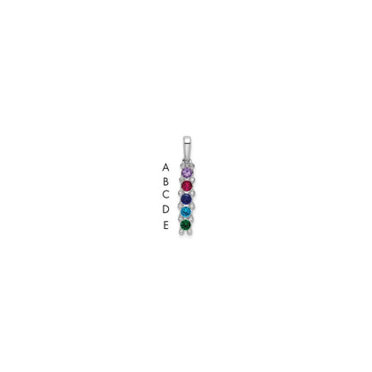 14k White Gold Family Jewelry Diamond Semi-Set Pendant for Women