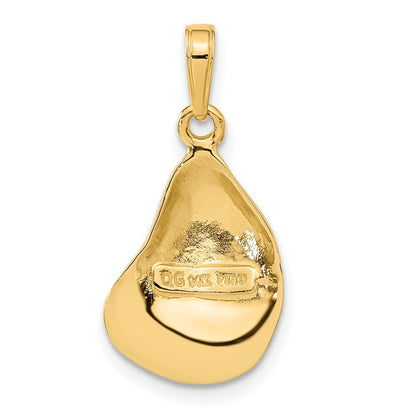 14k Yellow Gold Oyster Shell Pendant for Women