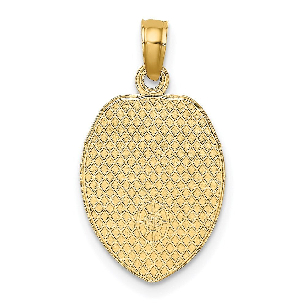 14k Yellow Gold Police Officer Badge Pendant for Women