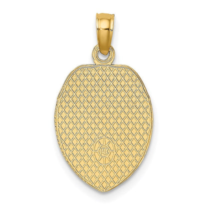 14k Yellow Gold Police Officer Badge Pendant for Women
