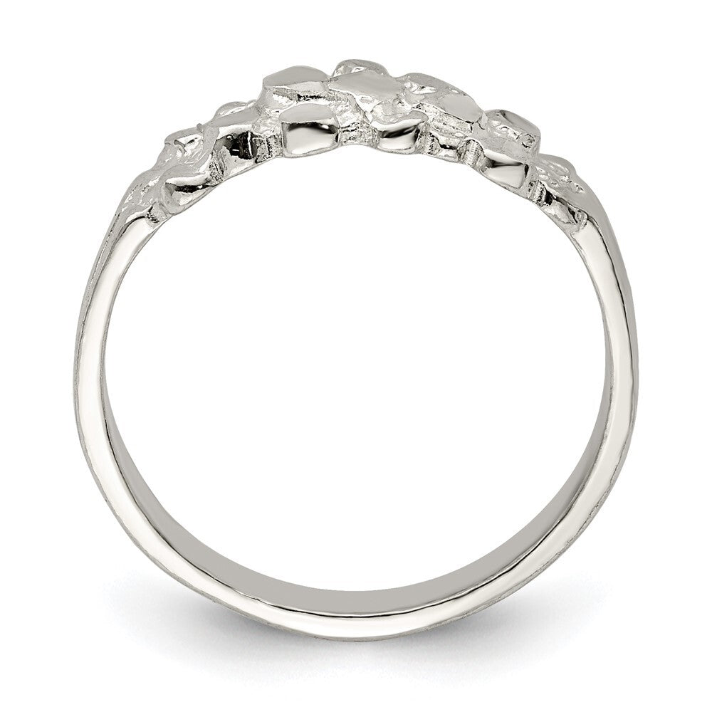 Sterling Silver Nugget Ring Size 6