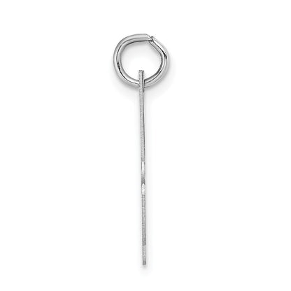 14k White Gold Large Script Letter H Initial Charm Pendant for Women