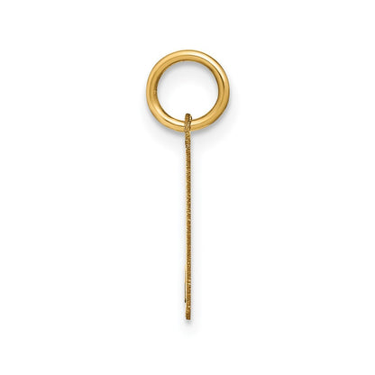 14k Yellow Gold Lower case Letter K Initial Charm Pendant for Women