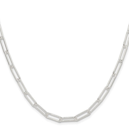 Sterling Silver Polished 4.5mm Paperclip Chain Necklace