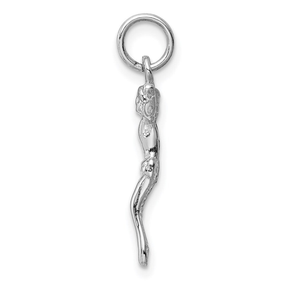 14k White Gold Jesus Charm Pendant for Women