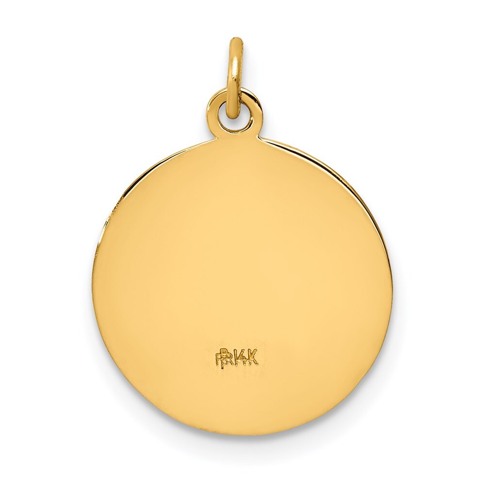 14k Yellow Gold Jesus, Mary, Joseph Medal Charm Pendant for Women