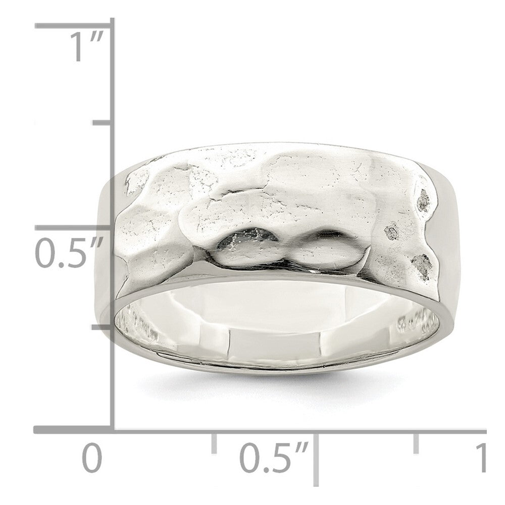 Sterling Silver Hammered Polished Ring