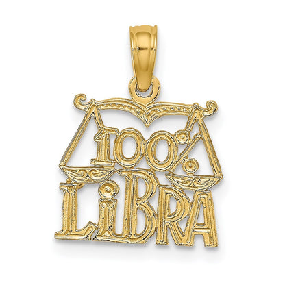 14k Yellow Gold 100% LIBRA Zodiac Charm