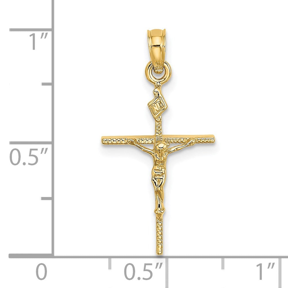 14k Yellow Gold INRI Crucifix Charm