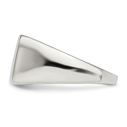 Sterling Silver 11x12mm Closed Back Signet Ring Size 11