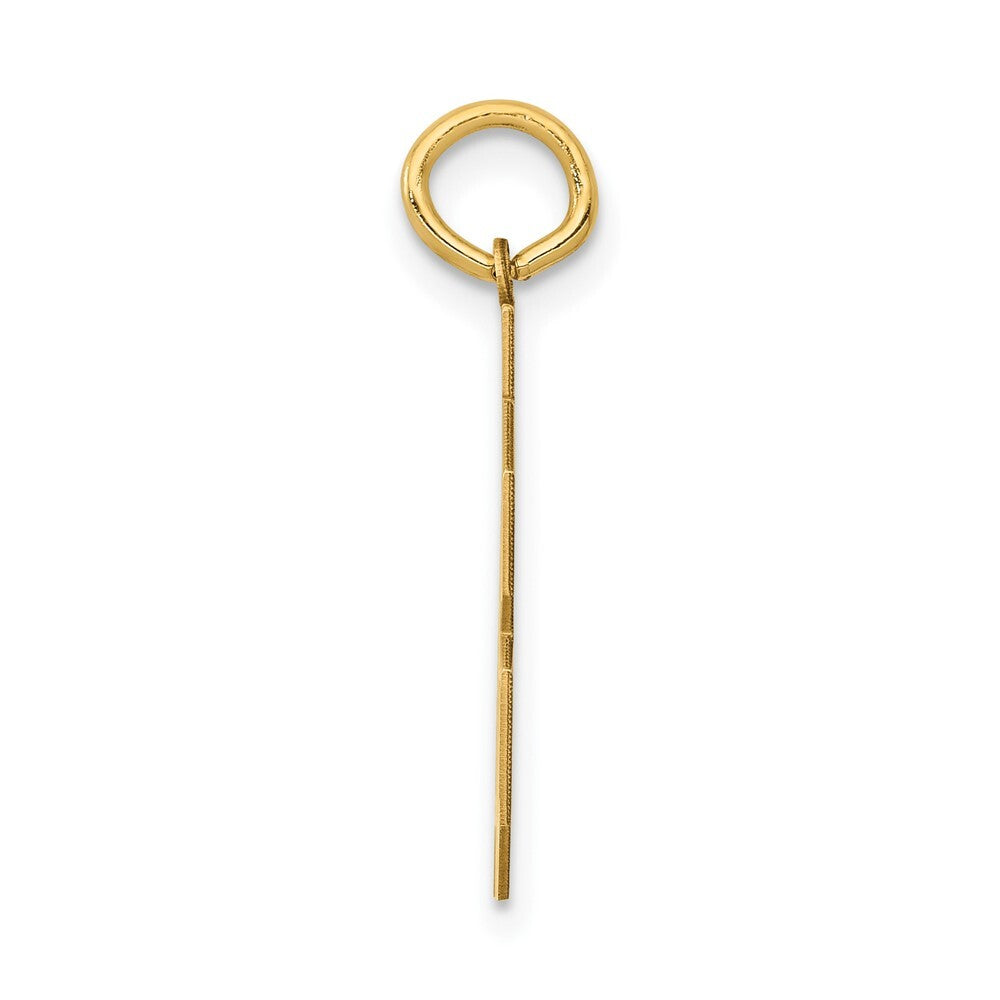 14k Yellow Gold Medium Polished Number 78 Charm Pendant for Women