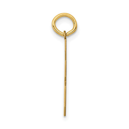 14k Yellow Gold Medium Polished Number 78 Charm Pendant for Women