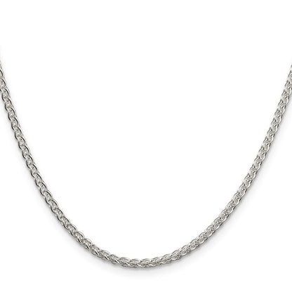 Sterling Silver 2.5mm Round Spiga Chain Necklace