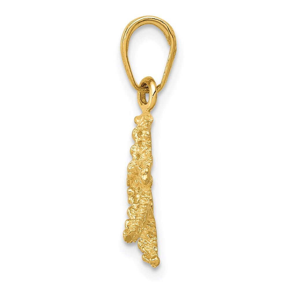 14k Yellow Gold Starfish Pendant for Women