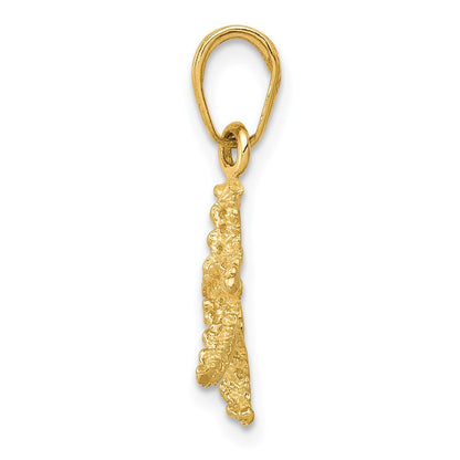 14k Yellow Gold Starfish Pendant for Women