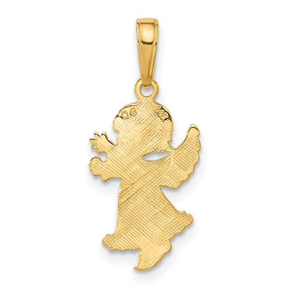 14k Yellow Gold Angel Pendant