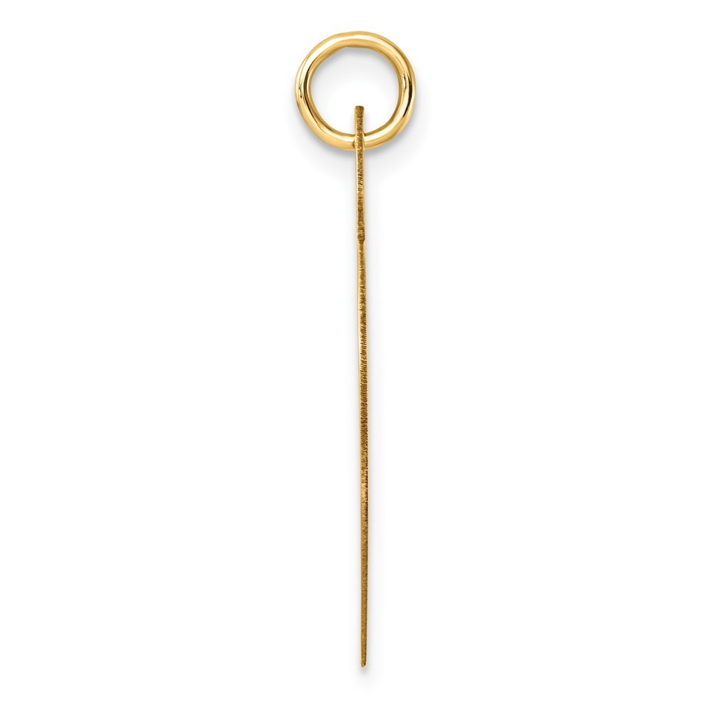 14k Yellow Gold Polished Heart Shaped Disc Pendant