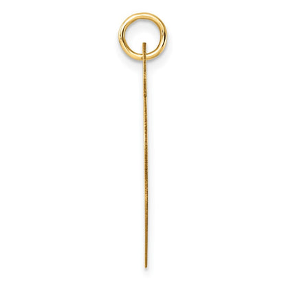 14k Yellow Gold Polished Heart Shaped Disc Pendant
