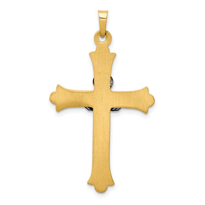 14k Two-tone Gold Claddagh Cross Pendant for Women