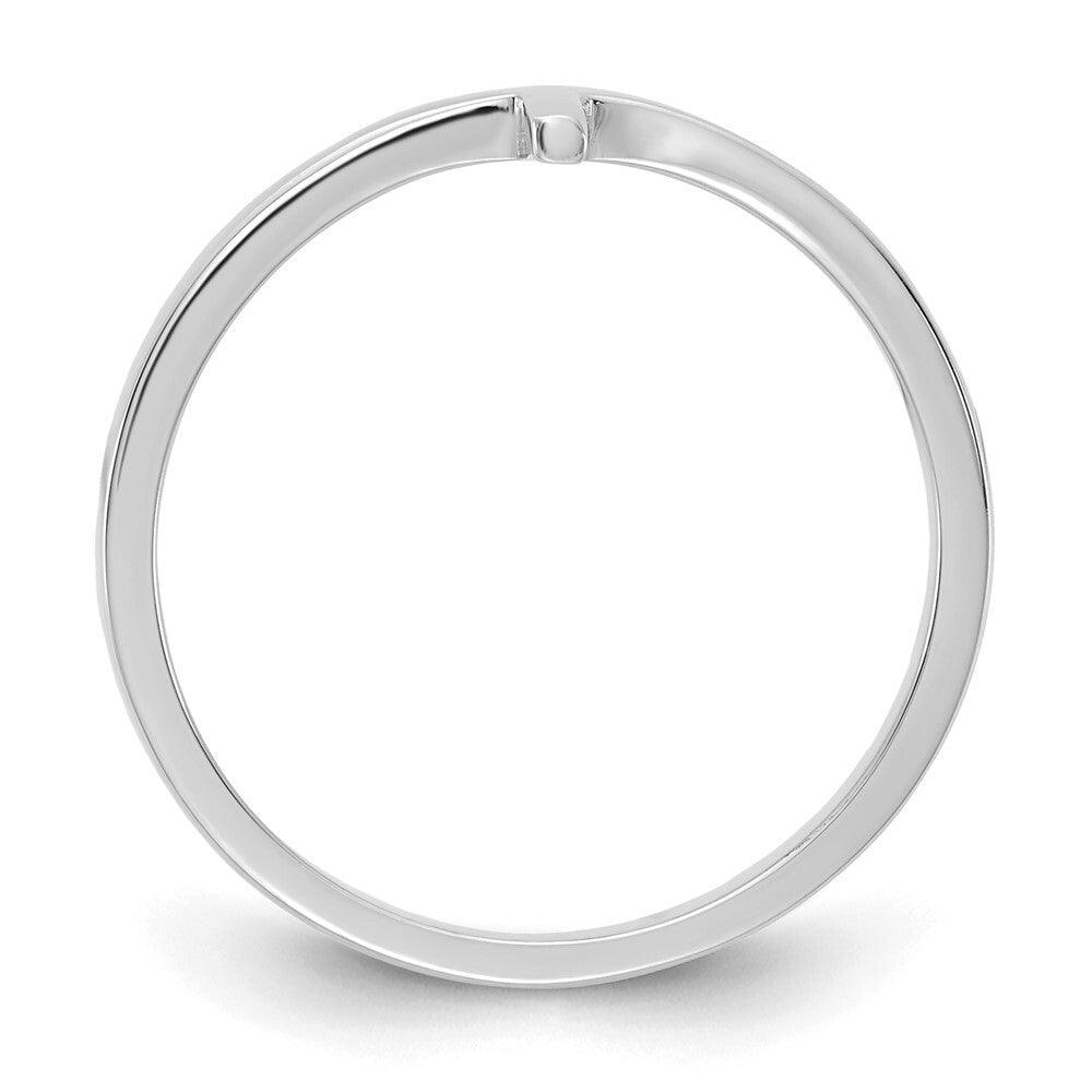 14k White Gold Sideways Cross Ring
