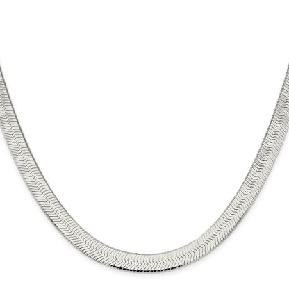 Sterling Silver 8.75mm Magic Herringbone Chain Necklace
