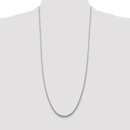 Sterling Silver 2mm Diamond-cut Round Franco Chain