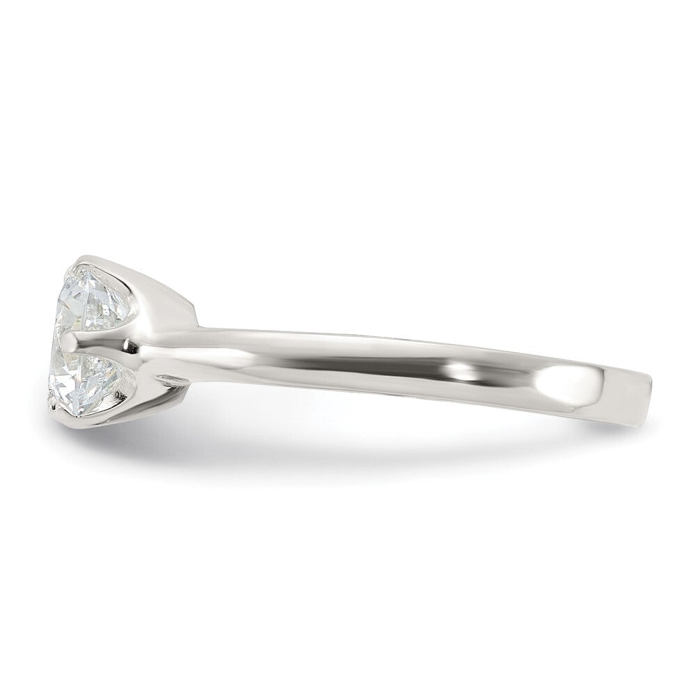 Sterling Silver Cubic Zirconia Ring Size 8