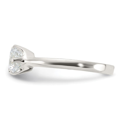 Sterling Silver Cubic Zirconia Ring Size 8