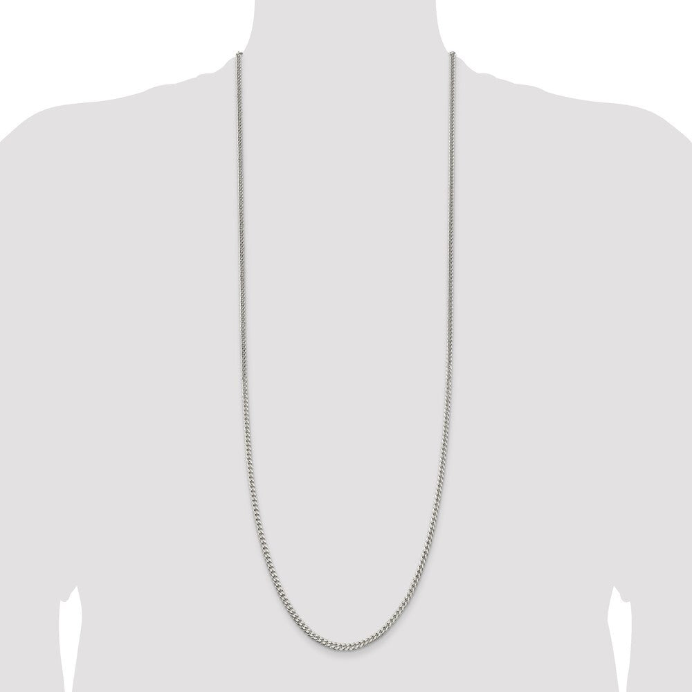 Sterling Silver Polished 3.15mm Curb Chain