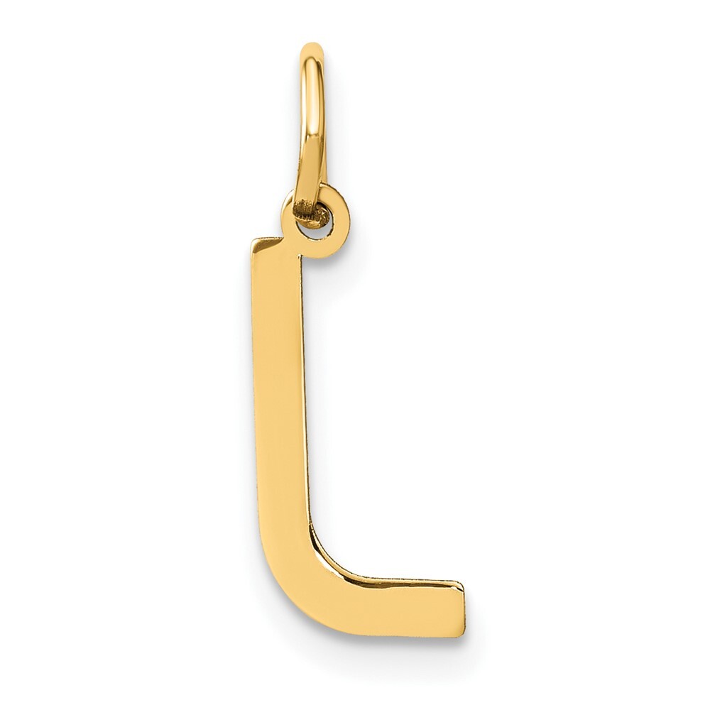 14k Yellow Gold Letter L Initial Pendant for Women