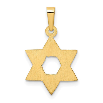 14k Yellow Gold Star of David Pendant for Women